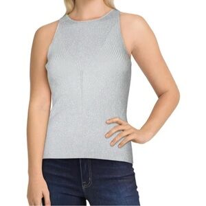 EUC INC Women’s Ribbed Metallic Tank Top Sweater XL